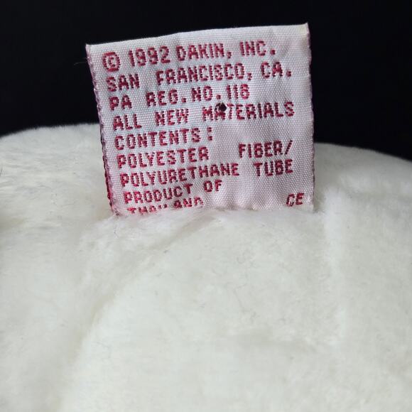 Vintage Dakin RCA Dog Plush Nipper White Black Puppy Stuffed Animal Toy 11" 1992 - Picture 4 of 11